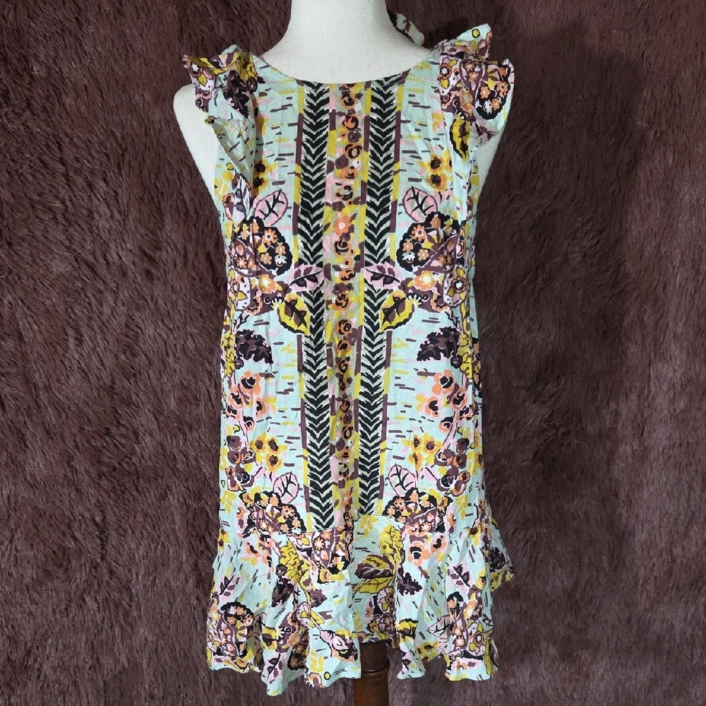 Free People Summer in Tulum linen-blend tunic dress